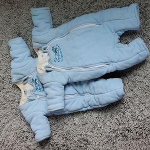 Two Baby Merlin Magic Sleepsuits (Large)
